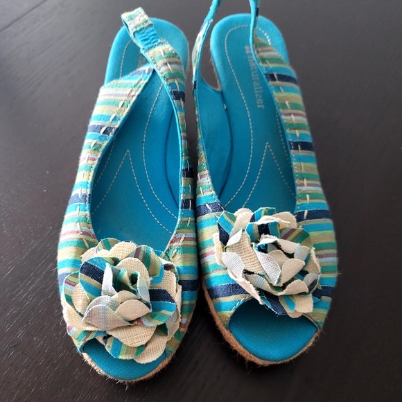 naturalizer wedge heels blue - Picture 1 of 6